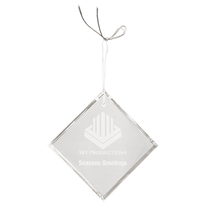 3" Crystal Diamond Ornament