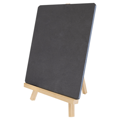 8 1/4" x 9 1/2" Engraveable slate decoration with wood easel